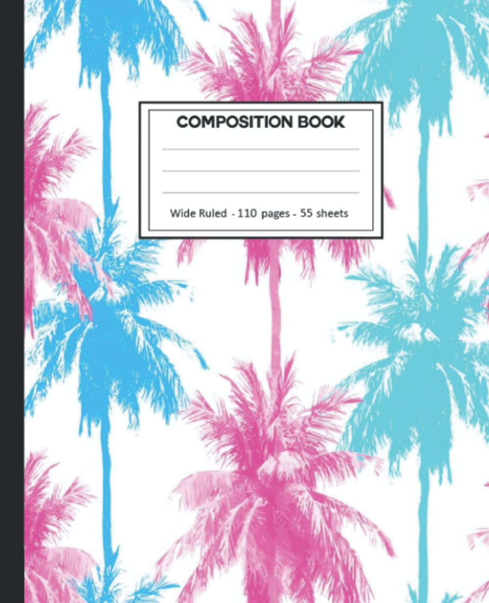 ler totalmente Composition Notebook: College Ruled: 110+ Lined Pages Writing Journal: Palm Tree on White.