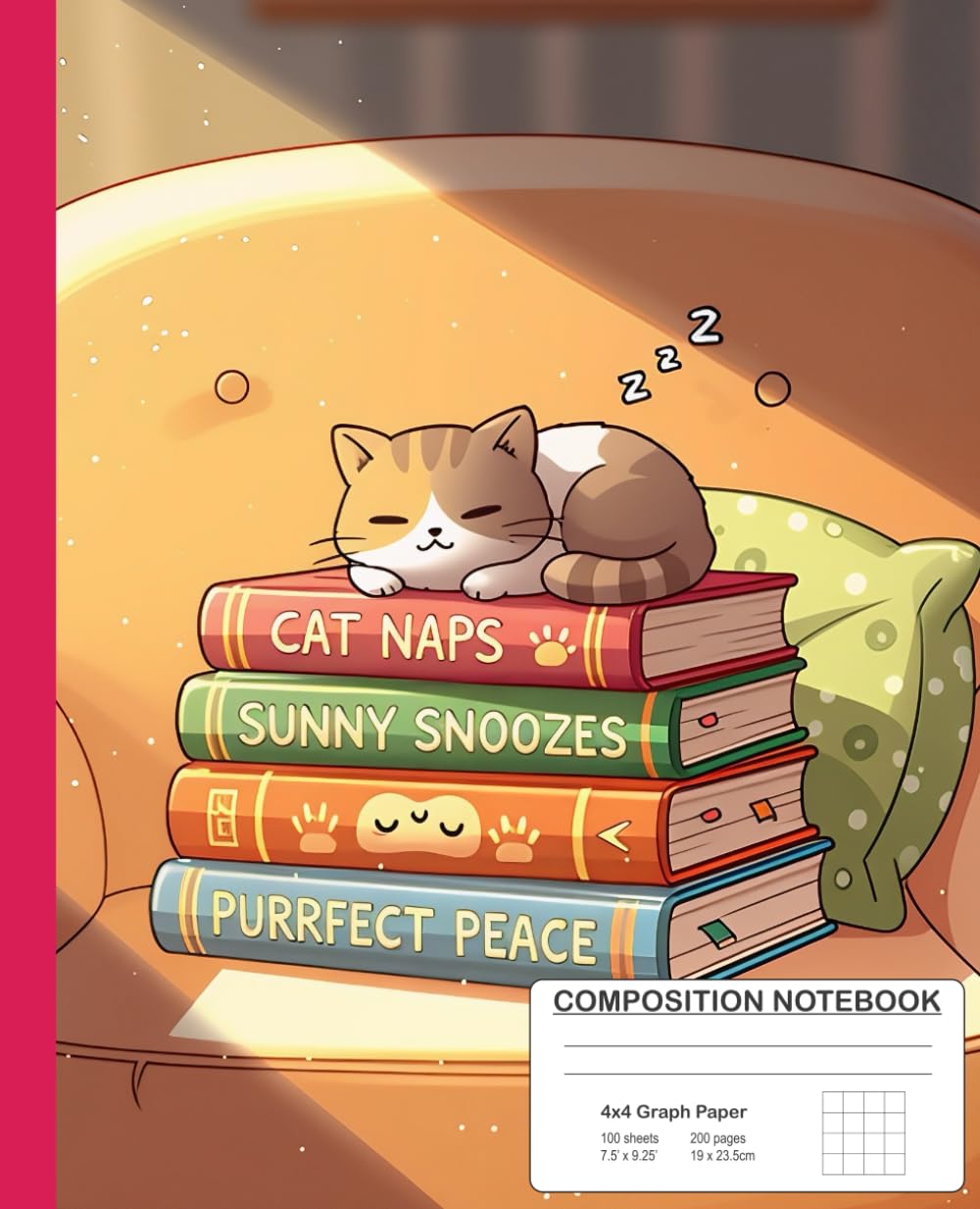 capítulo por capítulo baixar Cozy Cat Composition Notebook | 4x4 Graph Paper | Math Book for Students: Perfect for geometry, STEM projects, and homework – 200 pages | 7.5 x 9.25 in