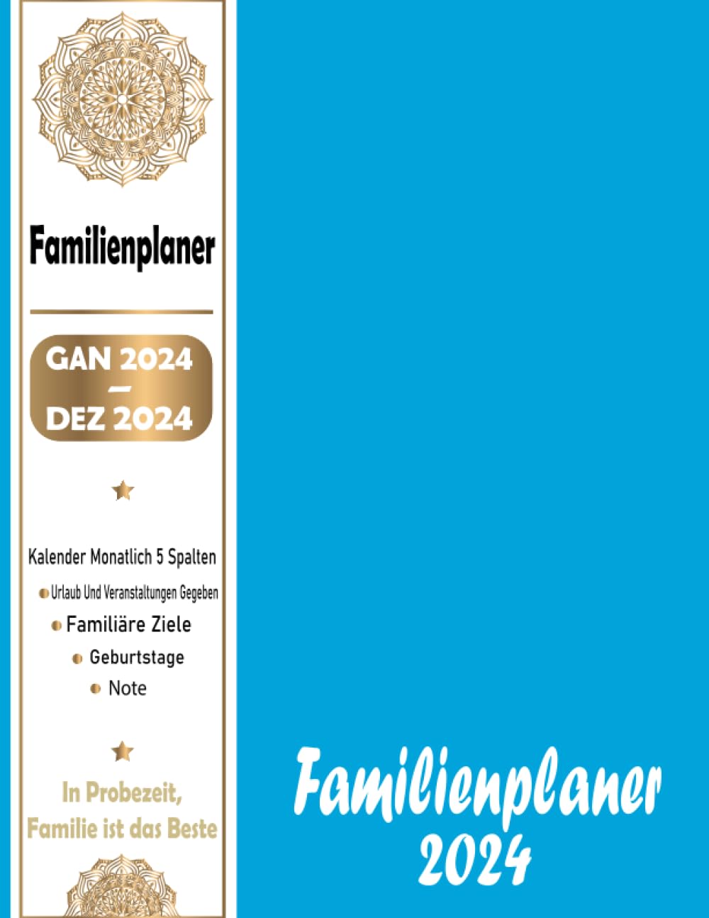 FamilienPlaner 2024: Familienkalender 2024 - Monatskalendarium mit 5 Spalten, Schulferien, Januar 2024 bis Dezember 2024 und nützlichen Zusatzinformationen... buntes Buch (German Edition) baixar o livro de graça