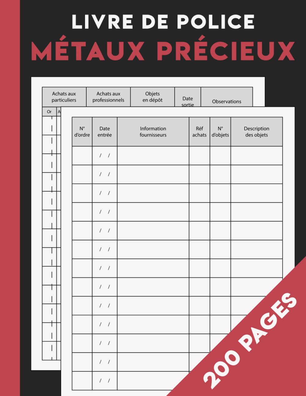 capítulo por capítulo baixar Livre de Police Métaux Précieux: Registre de police pour pour bijouterie, joaillerie, orfèvrerie, horlogerie et négociants de métaux précieux qui au code général des impôts. (French Edition)