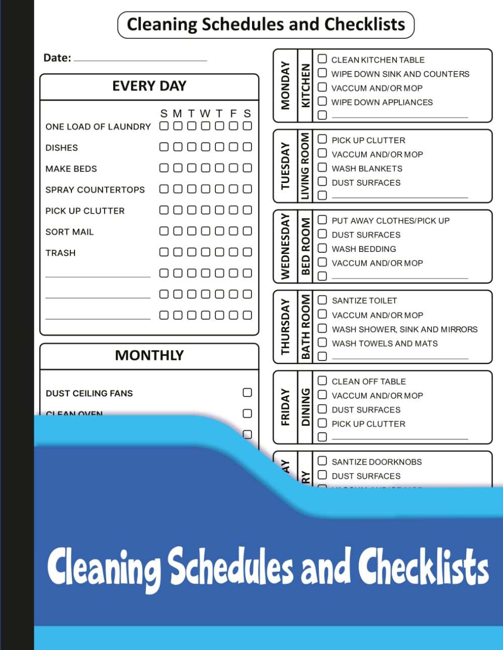 Cleaning Schedules and Checklists: Household Cleaning Planner to Organize Daily, Weekly & Monthly Chores. baixar livro de graça
