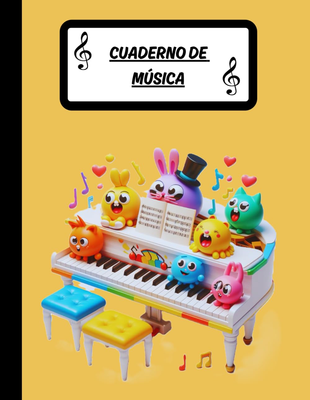 ler totalmente Cuaderno de música para piano para niños: libreta de musica con 90 páginas, 5 pentagramas en clave de Sol y Fa: Tamaño grande A4: 8.5 x 11 pulgadas, 102 páginas en total (Spanish Edition)