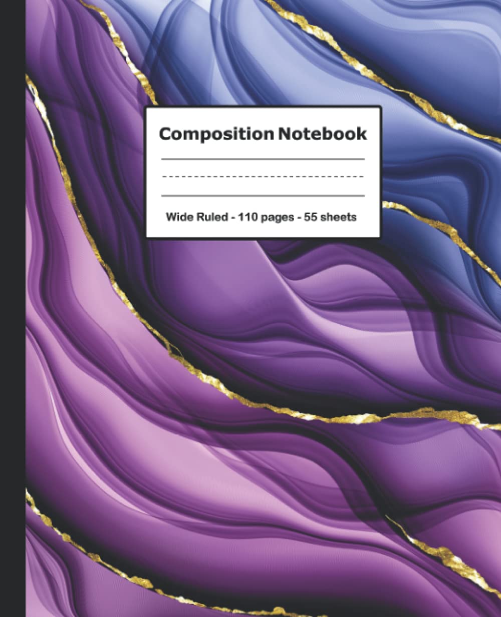 Composition Notebook: Wide Ruled Paper Notebook Journal | Pretty Gold Purple Turquoise Liquid Marble | Blank Wide Lined Workbook for Girls Boys Kids... do list, Planning, Notes taking, Drawing... baixar livro de graça