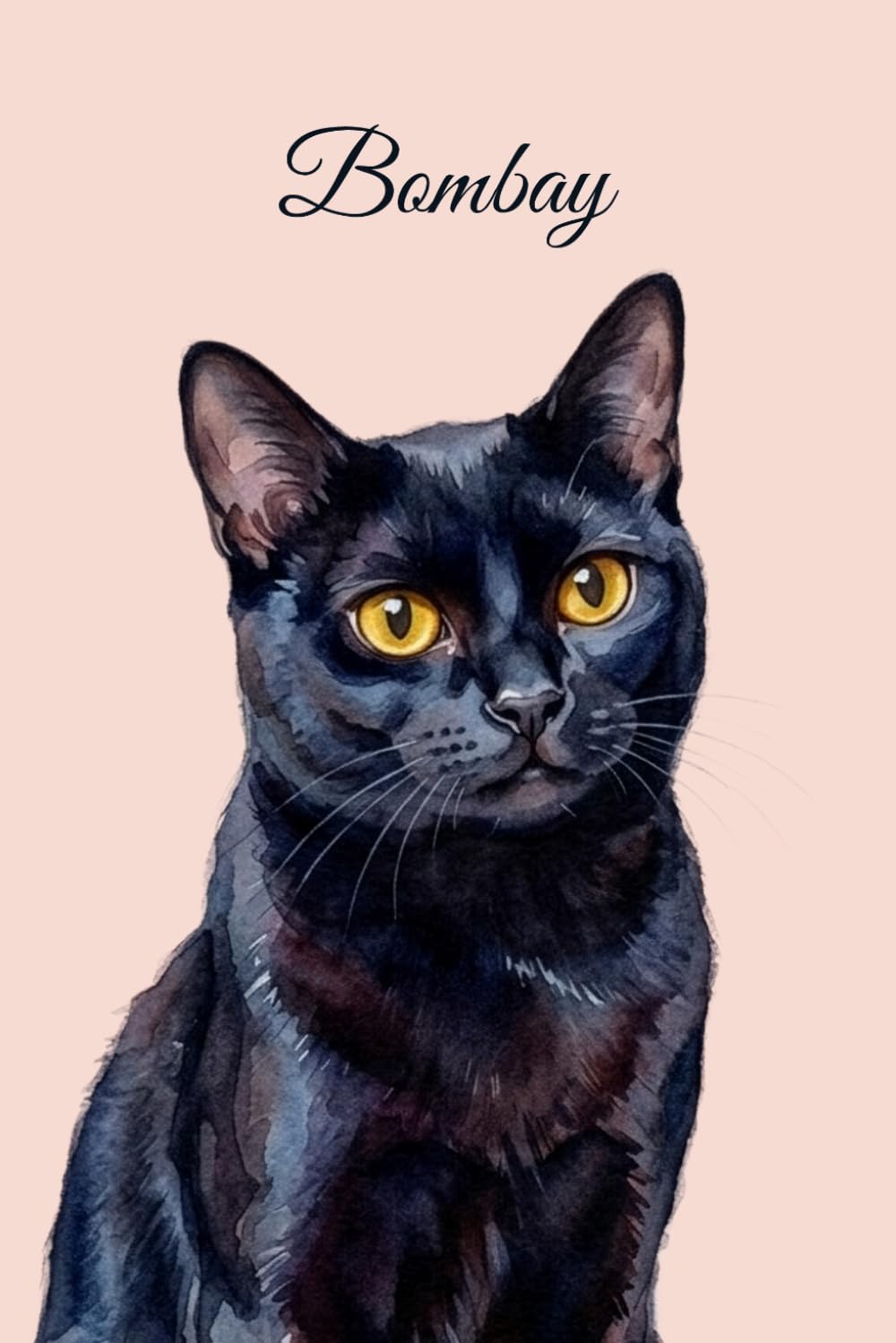 capítulo por capítulo baixar Lined Notebook 6x9: Black Bombay Cat Notebook for Studying, Work, Note Taking | Cute Watercolor Cat Portrait Journal for School, College, University | Feline Lover Gift for Women, Men, Teens