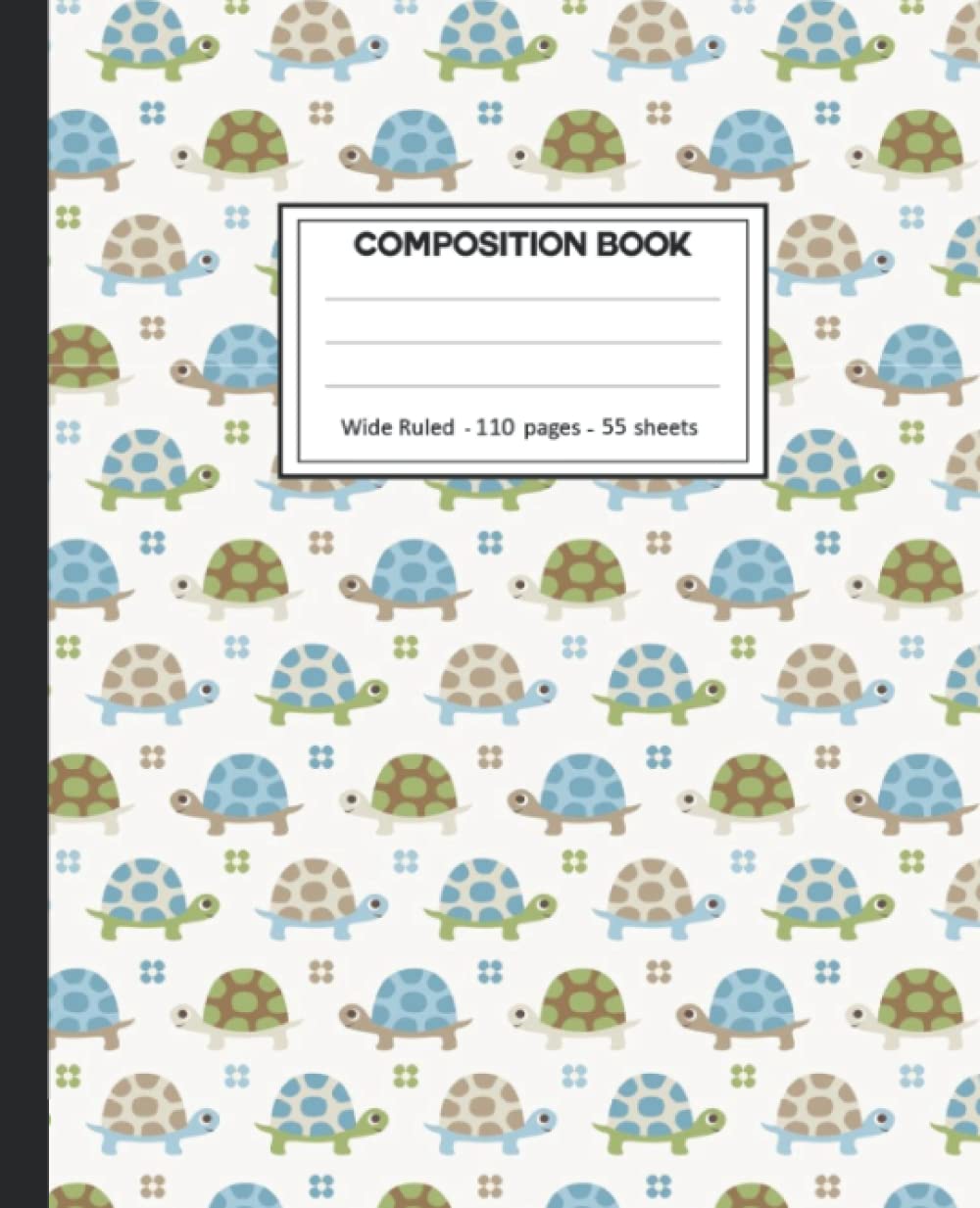 Composition Notebook: College Ruled: 110+ Lined Pages Writing Journal: Turtles on White. baixar o livro de graça