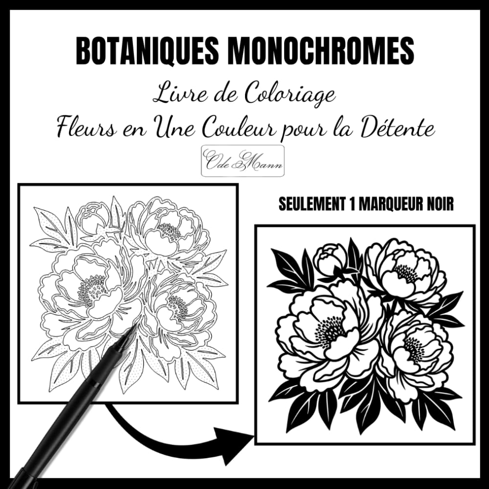capítulo por capítulo baixar Botaniques Monochromes Livre de Coloriage: Fleurs en Une Couleur pour la Détente: Coloriage Facile, Douillet et Anti-Stress pour Adultes, Adolescents et Tous Âges (French Edition)