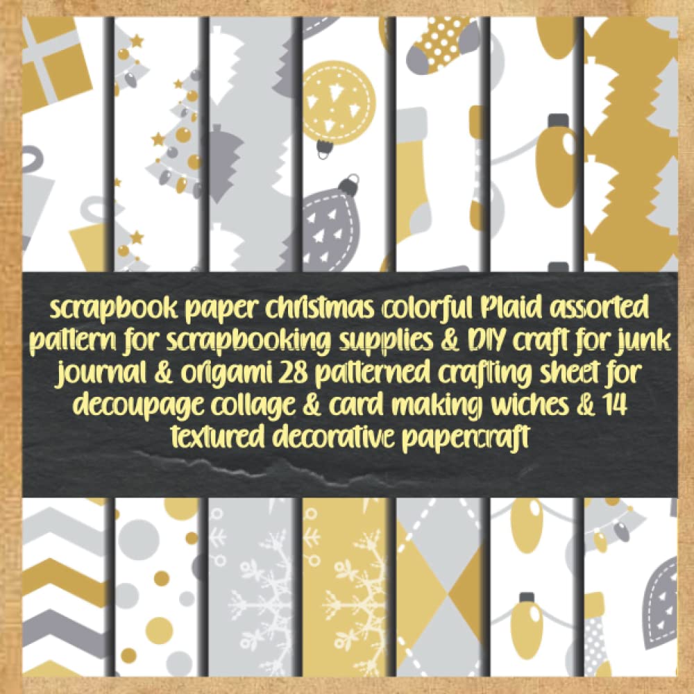 scrapbook paper christmas colorful Plaid assorted pattern for scrapbooking supplies & DIY craft for junk journal & origami 28 patterned crafting sheet... wiches & 14 textured decorative papercraft baixar o livro de graça