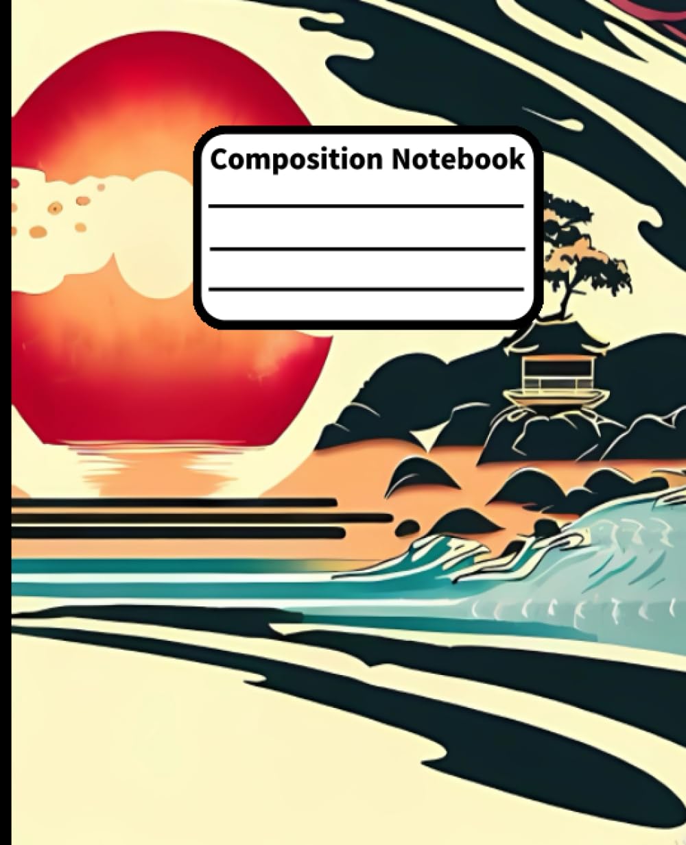 capítulo por capítulo baixar Composition Notebook: Japan style, beach Graphic design with 120 College Ruled, white Colored Pages: Japan style beach Graphic design