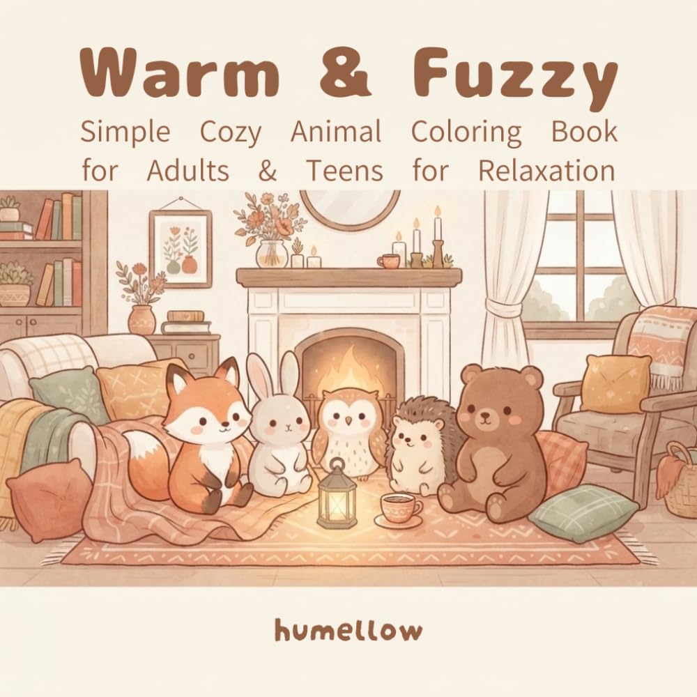 capítulo por capítulo baixar Warm & Fuzzy: Simple Cozy Animal Coloring Book for Adults & Teens for Relaxation