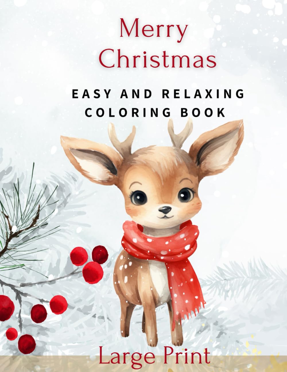 Merry Christmas, Easy and relaxing coloring book.: Connect with the magic of Christmas on every of our 40 easy drawing with bold lines. For Adults, Seniors and beginners. baixar livro de graça