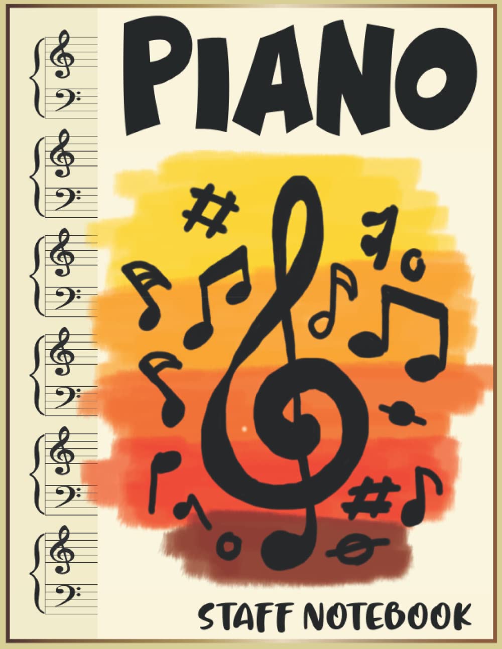 Piano Sheet Music With Lyrics: Beginning Piano Sheet Music | 6 Grand Staves Music Stave Notebook For Composition And Theory Practice baixar o livro de graça