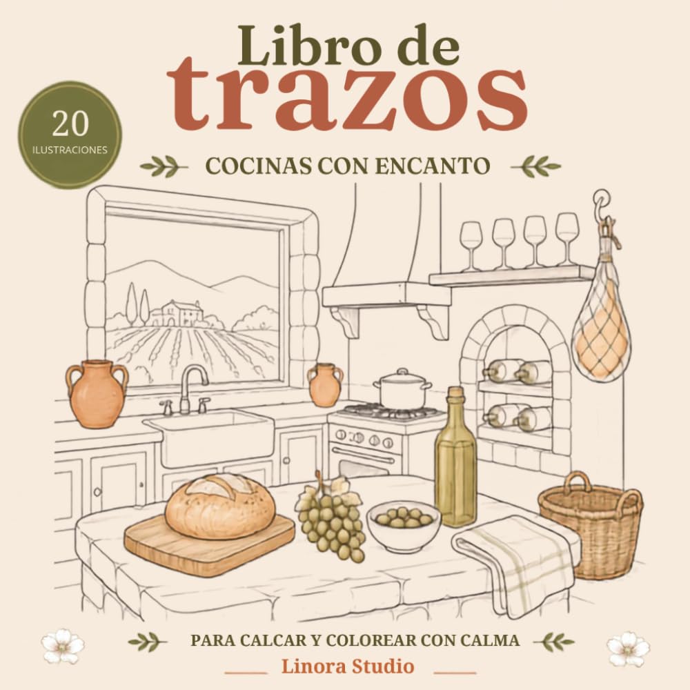ler totalmente Libro de trazos: Cocinas con encanto: 20 ilustraciones para adultos, para calcar y colorear mientras mejoras la concentración, desarrollas la... Espacios con encanto) (Spanish Edition)