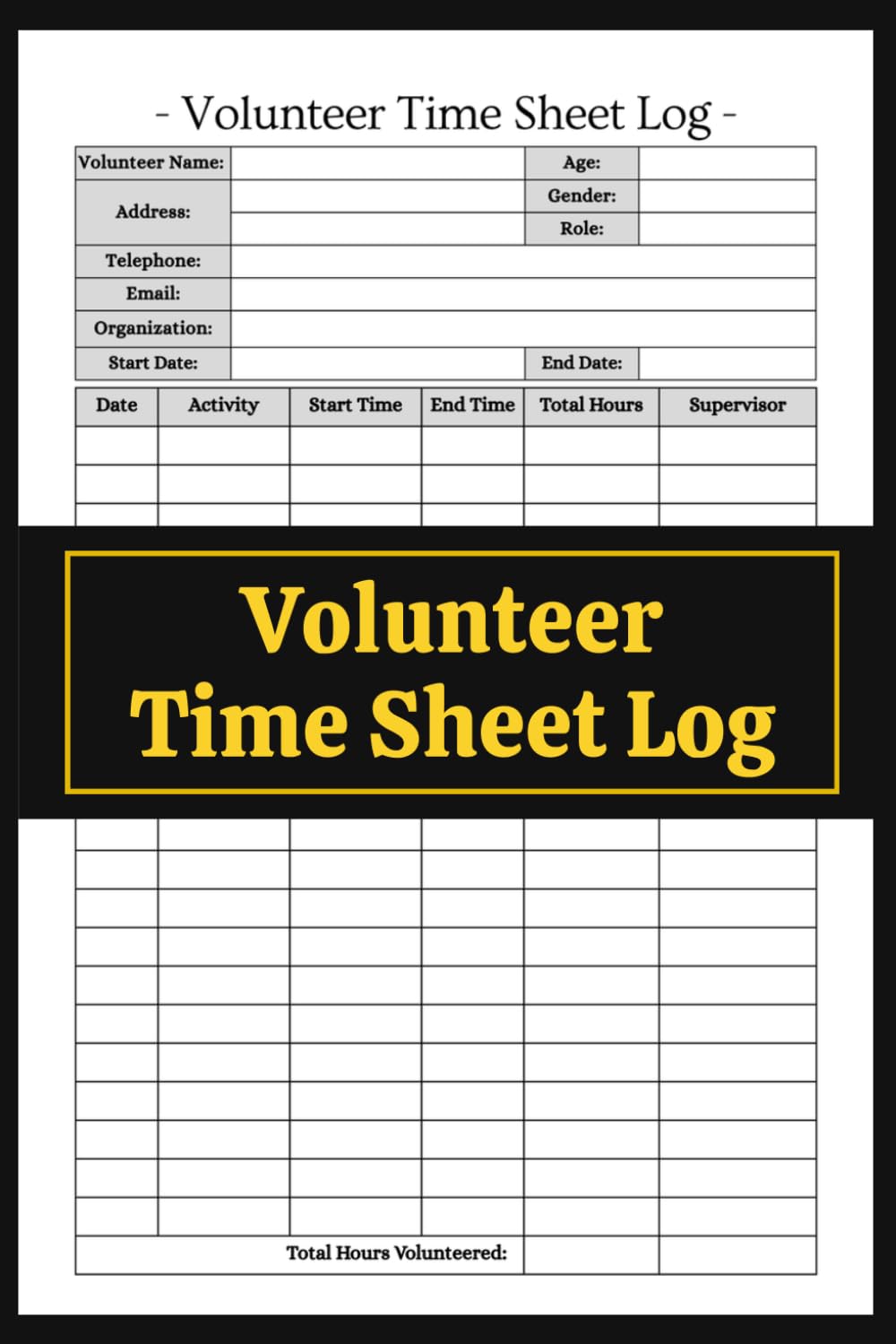 Volunteer Time Sheet Log (6 x 9 Inches): Volunteer Hours Tracker, Service Record & Community Work Log Book baixar livro de graça