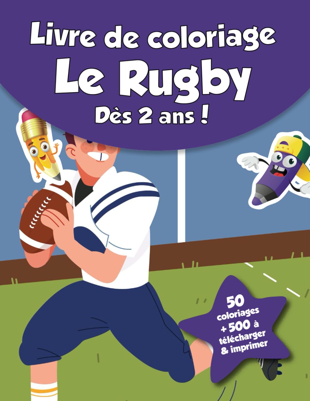 capítulo por capítulo baixar Livre de coloriage pour enfants - Le Rugby (dès 2 ans): 50 coloriages + 500 à télécharger & imprimer ! (French Edition)