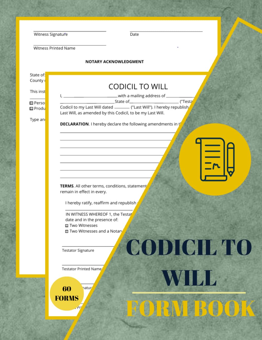 Codicil to Will Form Book: Amendment to Last Testament Document With Notary Section, A legal document that modifies an existing will | 60 Forms baixar o livro de graça