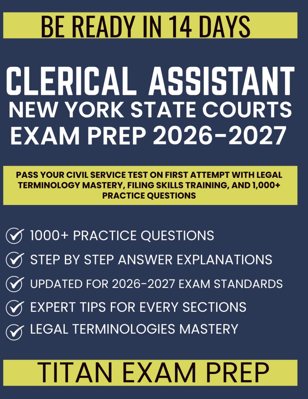 CLERICAL ASSISTANT NEW YORK STATE COURTS EXAM PREP 2026-2027: Pass Your Civil Service Test on First Attempt with Legal Terminology Mastery, Filing Skills Training, and 1,000+ Practice Questions baixar o livro de graça