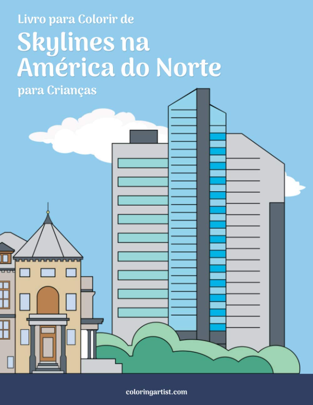 Livro para Colorir de Skylines na América do Norte para Crianças: 1 baixar o livro de graça