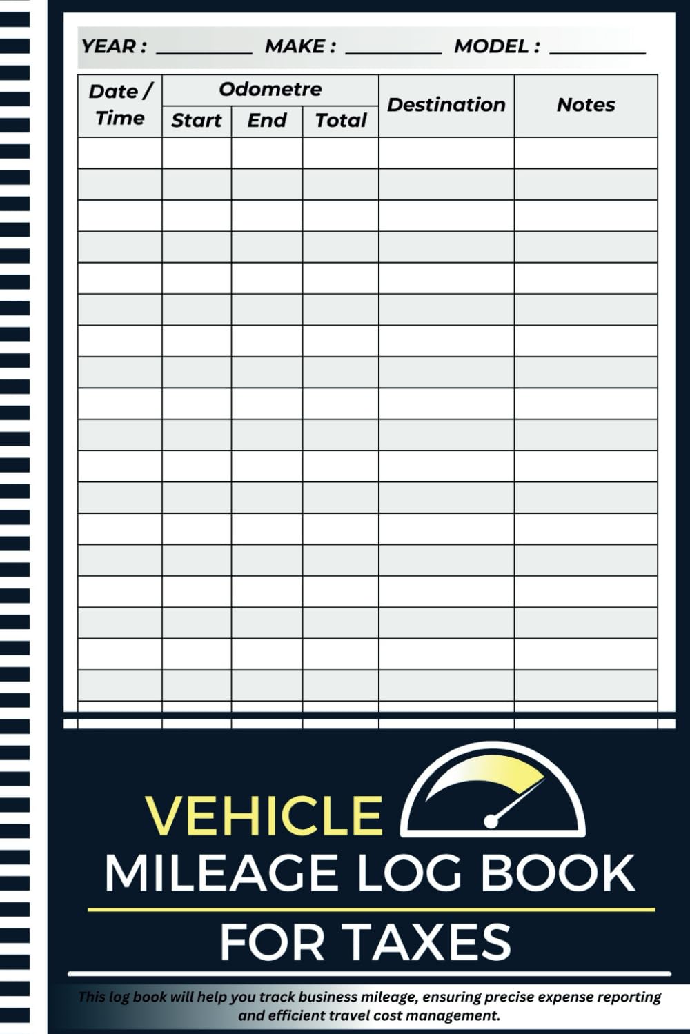 ler totalmente Mileage Log Book: Automotive Daily Mileage Journal, Odometer Tracker Notebook for Car & Truck Owners, Work Travel, Small Businesses or Personal Taxes.