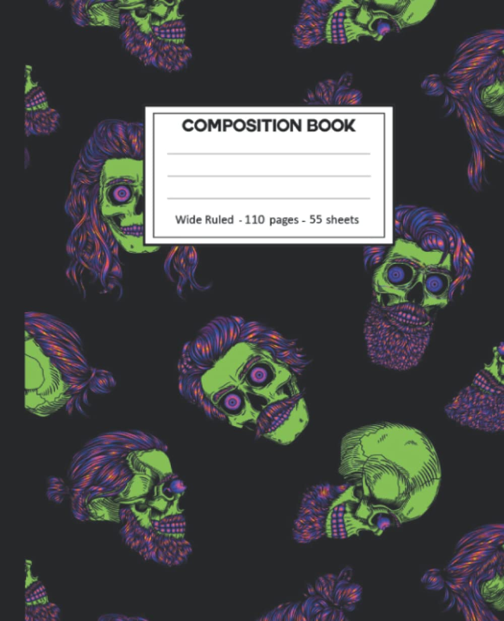 Composition Notebook: College Ruled: 110+ Lined Pages Writing Journal: Zombie on White. baixar o livro de graça