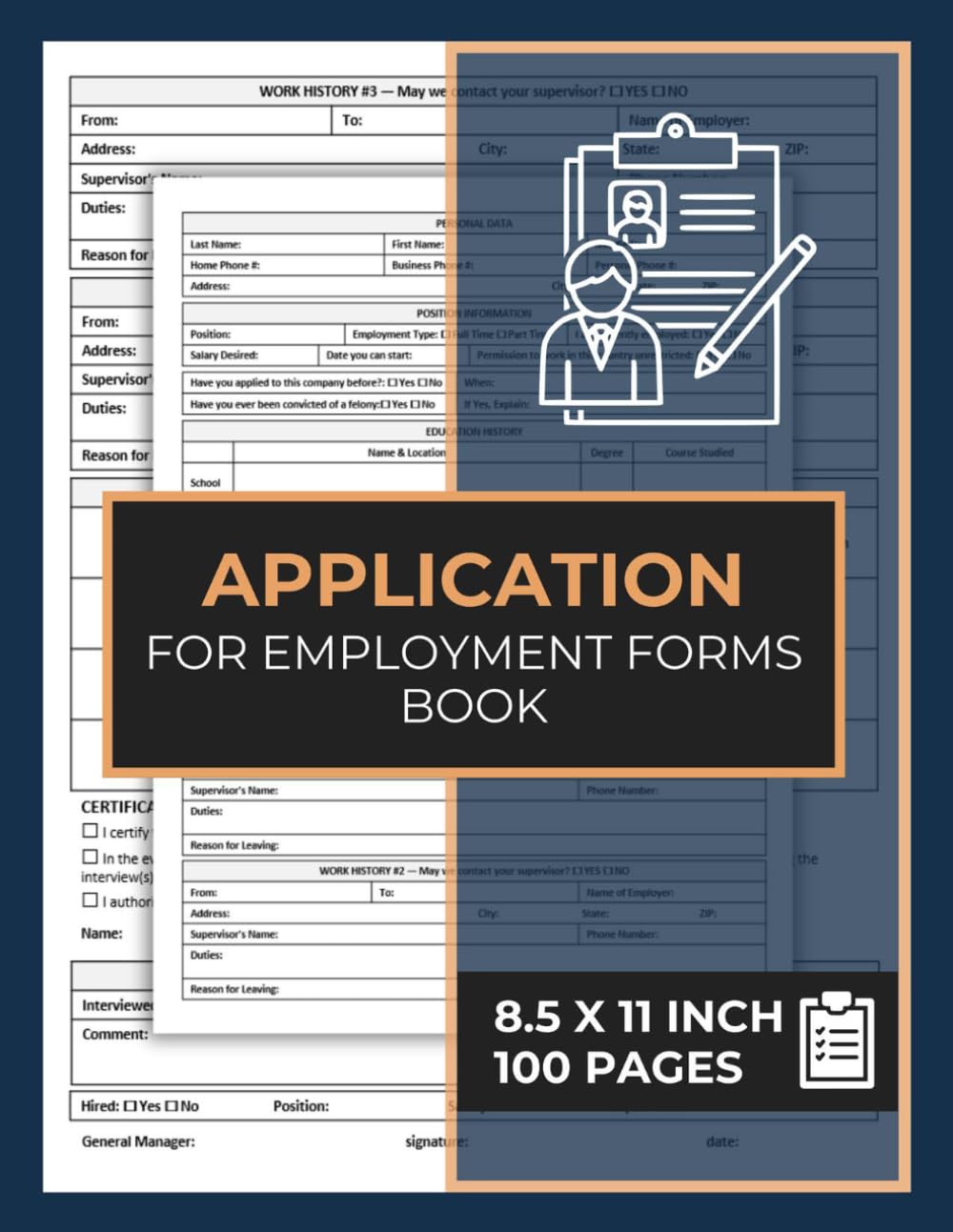 Application For Employment Forms Book: Employment Application Form | Job Application & Hiring Forms for Businesses, HR Departments, and Organizations baixar o livro de graça
