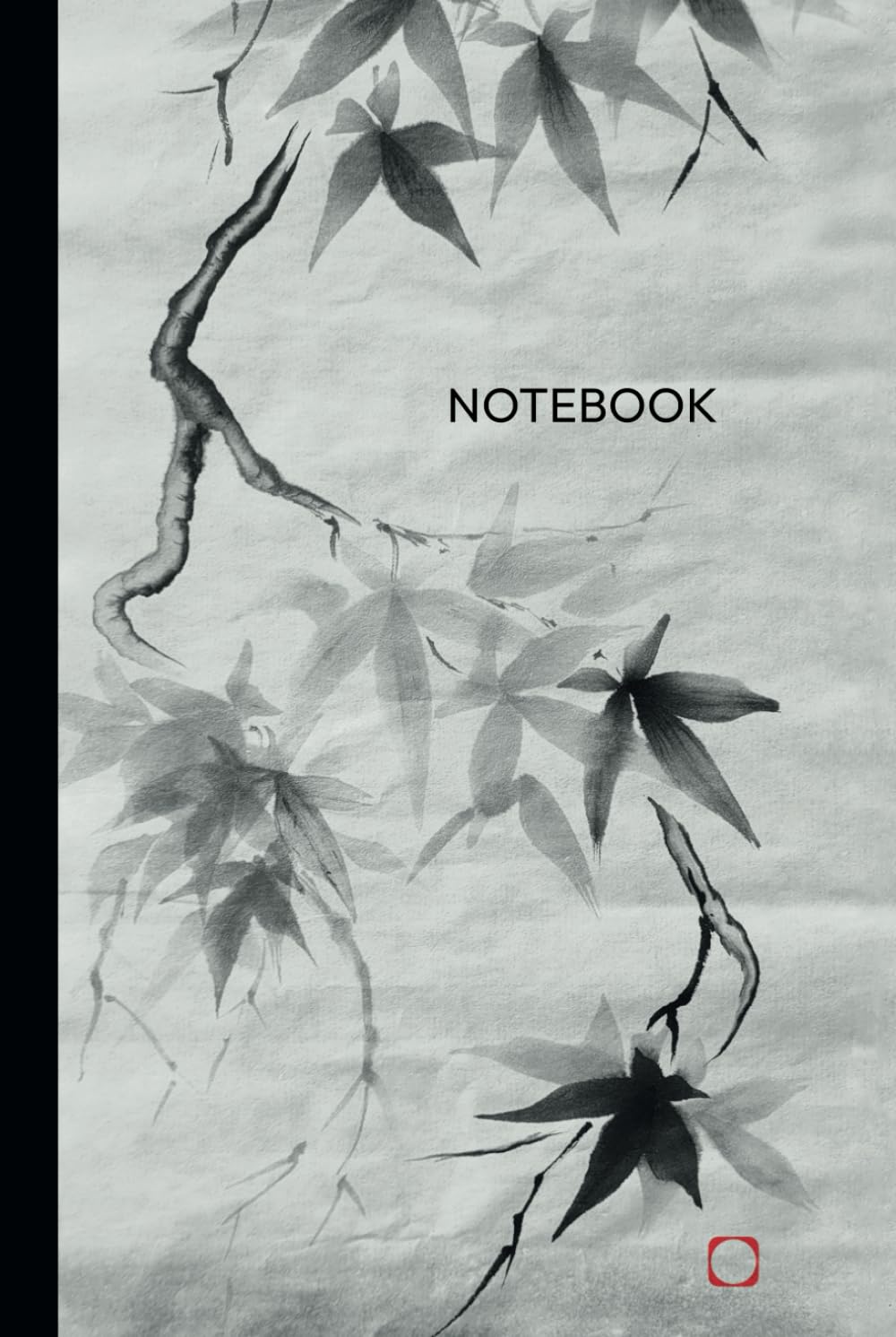 ler totalmente Black And White Leaf Japanese Style: Lined Composition Notebook | Maple Leaves | Nature Lover Gift | Sumi-e Japanese Ink Art
