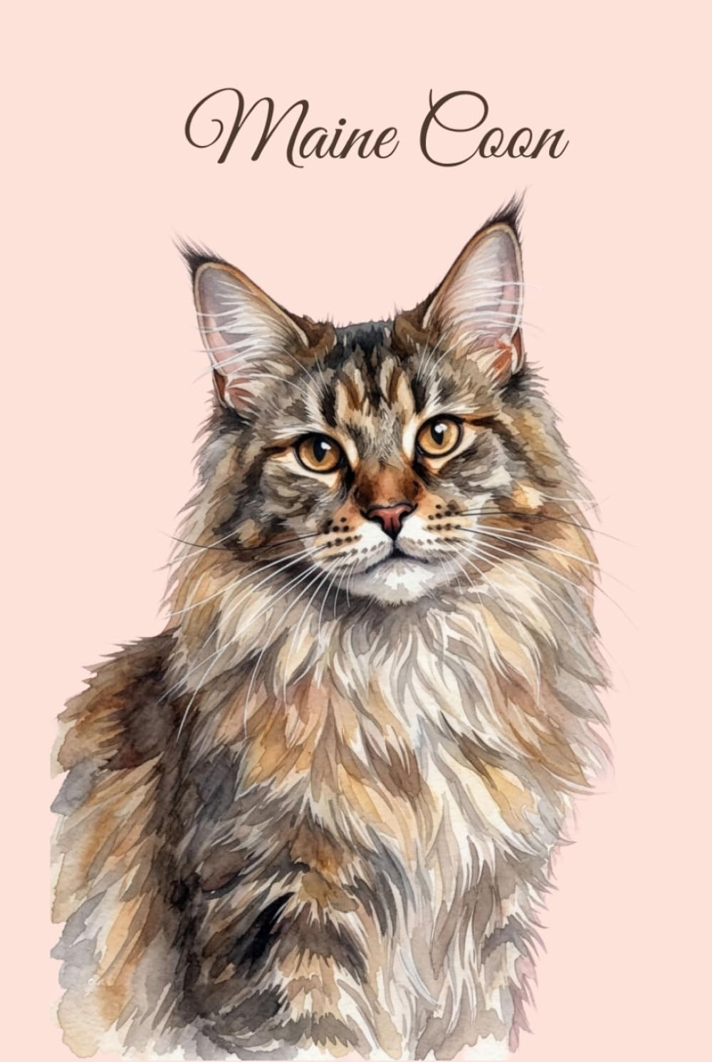 capítulo por capítulo baixar Lined Notebook 6x9: Maine Coon Notebook for Studying, Work, Note Taking | Cute Watercolor Cat Portrait Journal for School, College, University | Feline Lover Gift for Women, Men, Teens (Cat breeds)