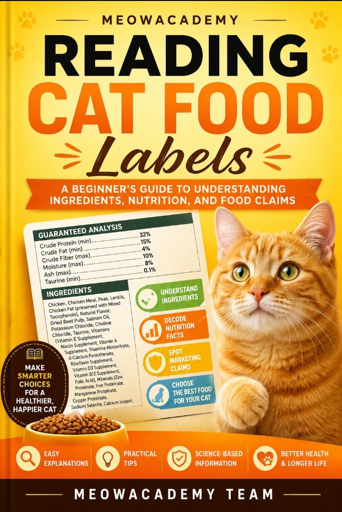 ler totalmente Reading Cat Food Labels: A Beginner's Guide to Understanding Ingredients, Nutrition Facts, and Choosing Healthy Cat Food (MeowAcademy Nutrition Series Book 4) (English Edition)