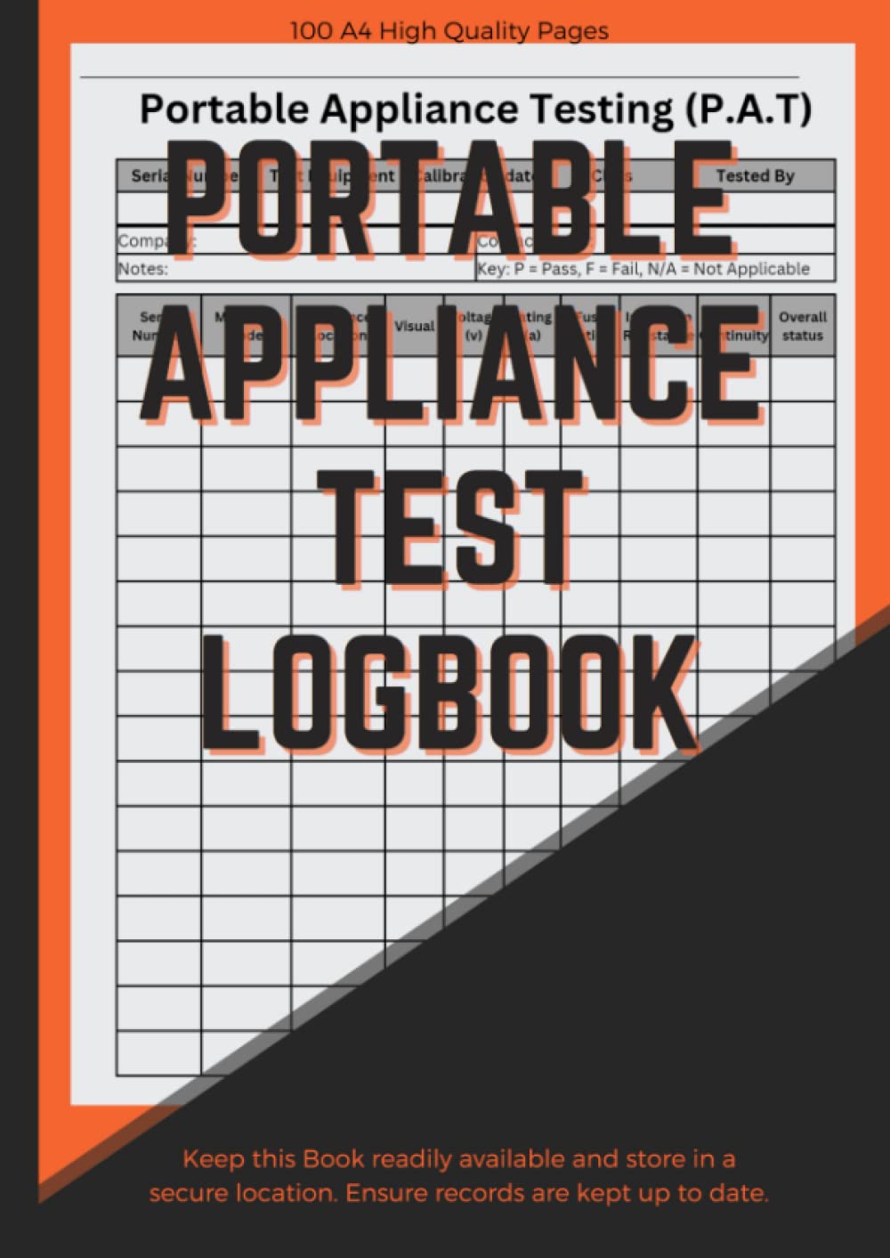 Pat Testing Logbook: Professional Pat Test Record Book | Large A4 UK Edition | Portable Appliance Testing...| Electrical Appliances Safety Certificate baixar o livro de graça