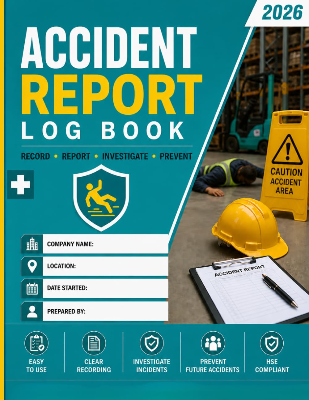 ler totalmente Accident Report Book HSE Compliant: HSE & GDPR Compliant | RIDDOR 2013 | Health and Safety at Work Act 1974 | Accident Investigation Forms, First Aid... Tracker | Workplace Health and Safety Log