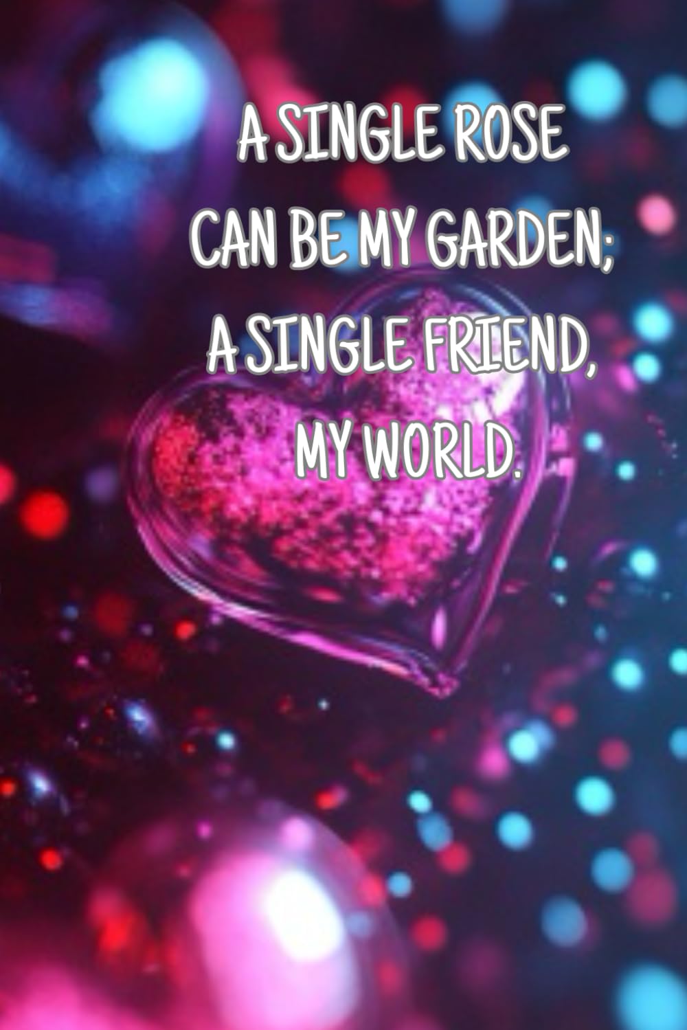 ler totalmente A single rose can be my garden; a single friend, my world: Heart Valentines Day Lined Journal Gift For Women Girlfriend Valentine 6x9 | 110 linead Pages