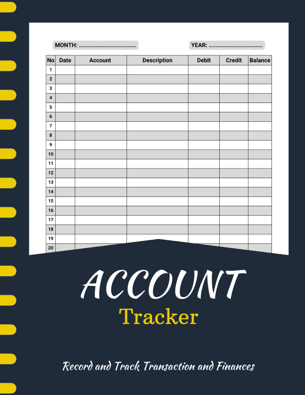 Account Tracker Notebook: Simple Accounting Ledger Book for Bookkeeping and Small Business / Income and Expense Tracker / Checking Account Ledger Book / 8.5 x 11inches 120pages baixar o livro de graça
