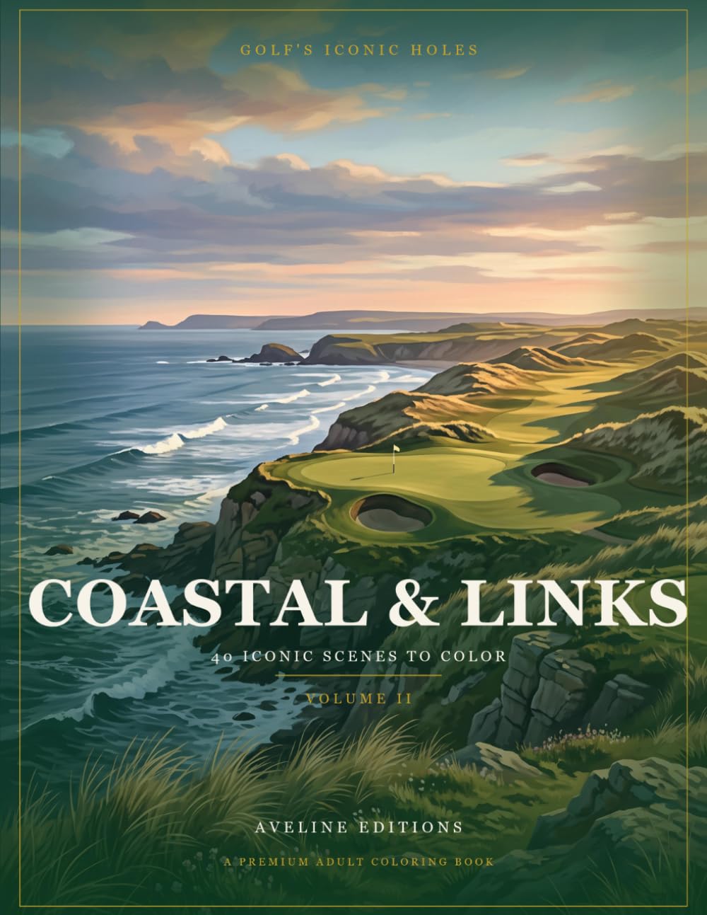 capítulo por capítulo baixar Golf's Iconic Holes: Coastal & Links: 40 Legendary Coastal Courses and Seaside Holes to Color