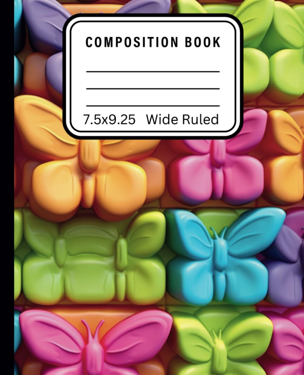 ler totalmente Butterflies Composition Notebook: Wide Rule: Writing Exercise Book: 110 White Pages, 7.5x9.25, Cool Gift for Girls, Birthday Gift, Christmas Stocking Stuffers,