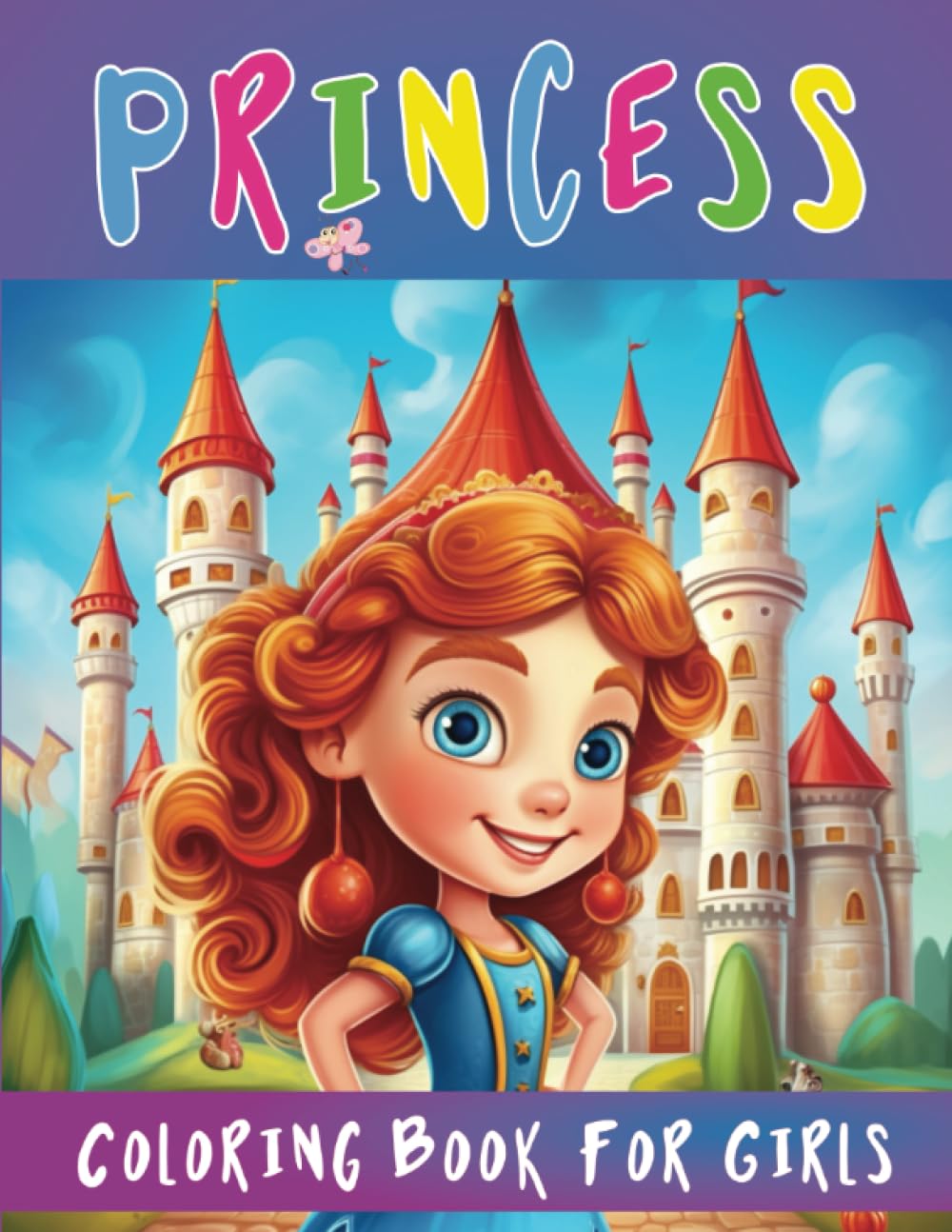 Princess Coloring Book For Girls: 40 Adorable And Beautiful Coloring Pages Childrens Coloring Book with Fun, Easy, and Relaxing Colouring Book for ... Pages Designed for Girls Great Gifts for Kids