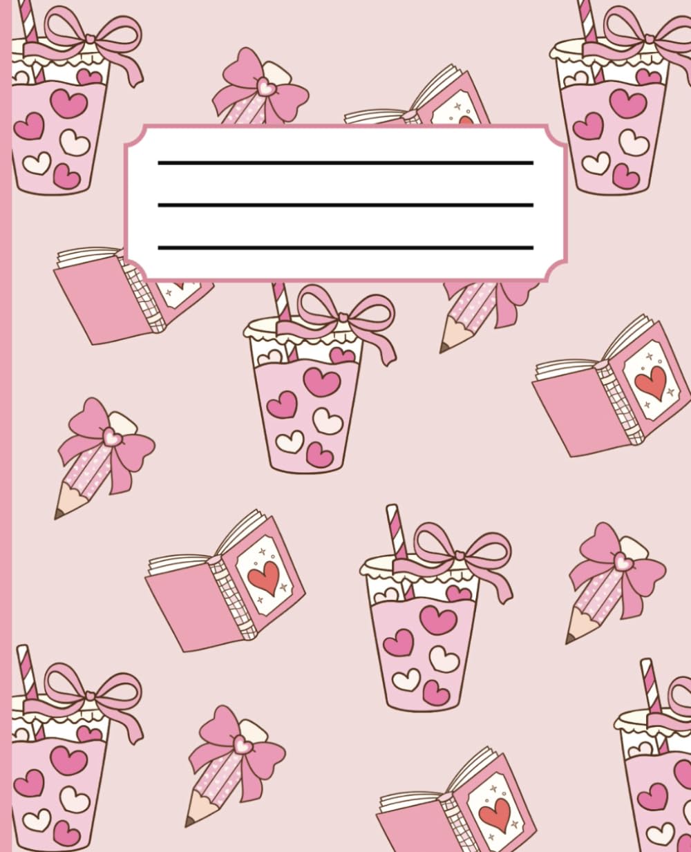 Cute Preppy Valentine's Day Composition Notebook