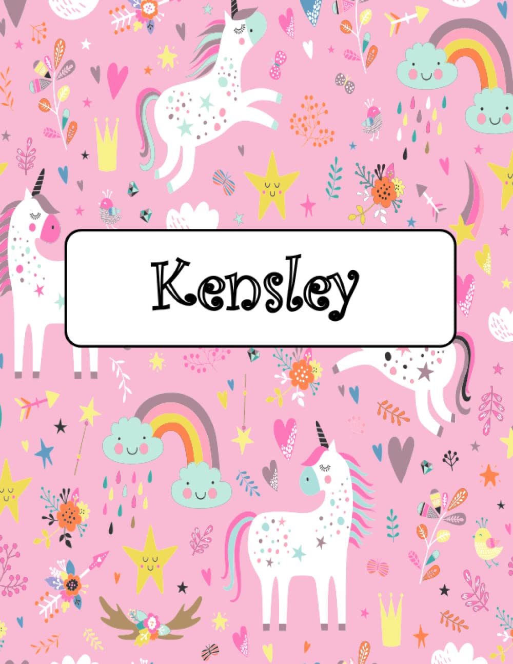 capítulo por capítulo baixar Kensley: Unicorn Notebook Personal Name Wide Lined Rule Paper | The Notebook For Writing Journal or Diary Women & Girls Gift for Birthday, For Student, Back to schoo | 160 Pages Size 8.5x11inch
