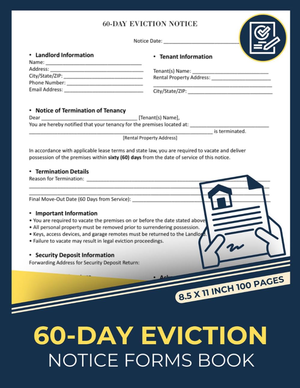 capítulo por capítulo baixar 60-Day Eviction Notice Form Book: Landlord Notice for Tenant to Vacate for Various Reasons | Notice to Terminate Tenancy Form | 50 Forms