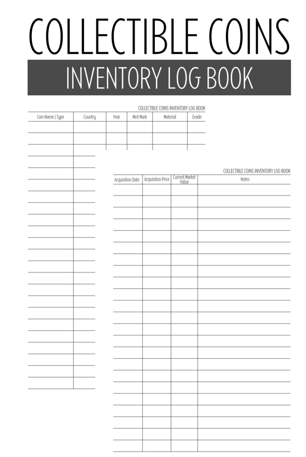 capítulo por capítulo baixar Collectible Coins Inventory Log Book