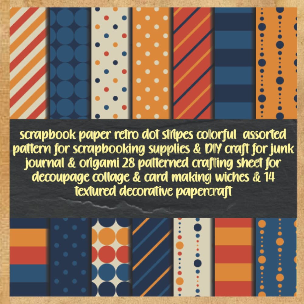 capítulo por capítulo baixar scrapbook paper retro dot stripes colorful assorted pattern for scrapbooking supplies & DIY craft for junk journal & origami 28 patterned crafting... wiches & 14 textured decorative papercraft