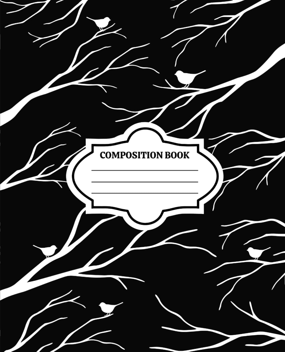 capítulo por capítulo baixar Composition Notebook College Ruled: Black and White Birds and Branches Journal for School, College and Work: 110 Pages, 7.5 x 9.25 Inches, Minimalist Nature Aesthetic Notebook