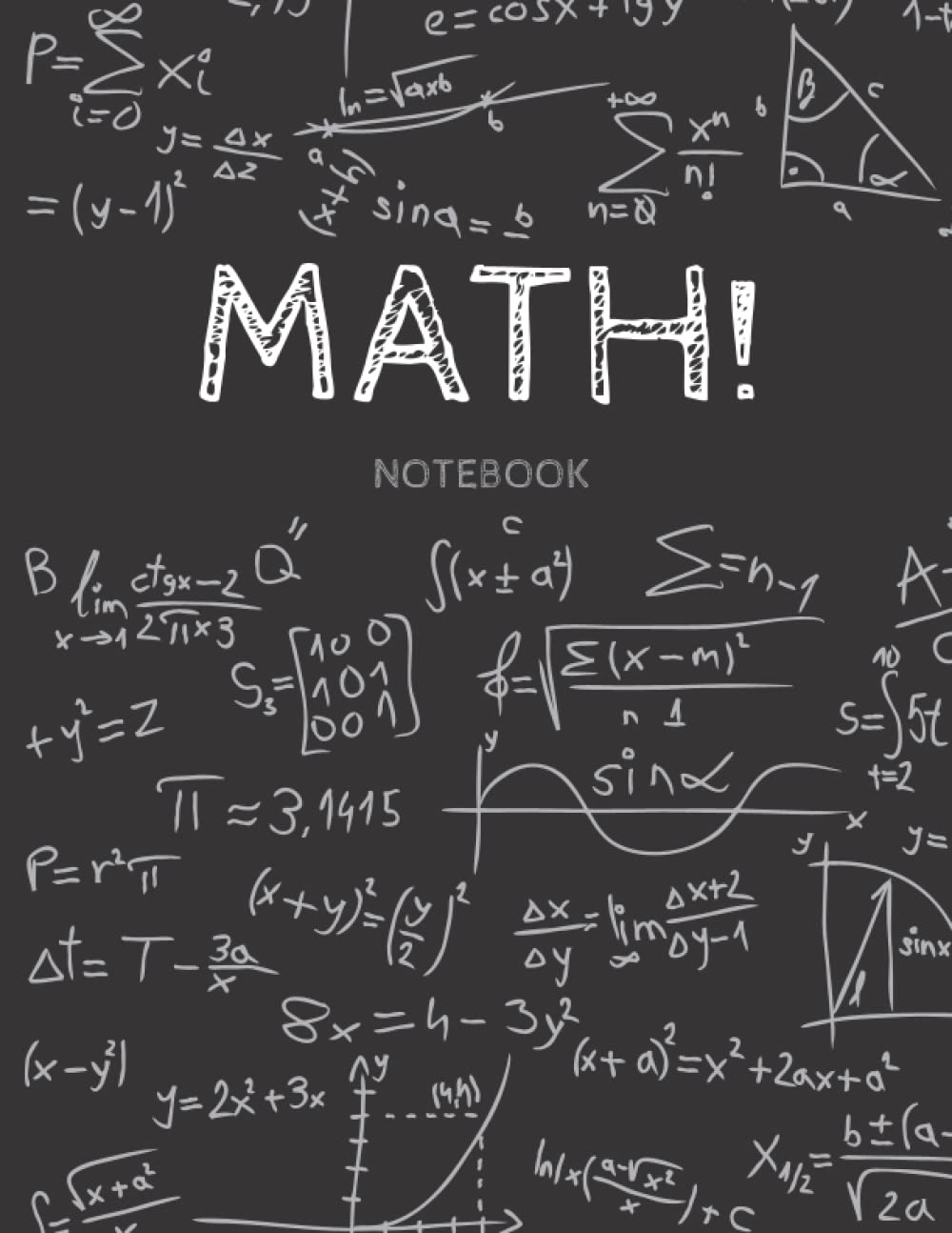 ler totalmente MATH Notebook: Lined Graph Paper Notebook [Large 8.5X11], Grid Paper Notebook1/4 inch Squares 4x4, Grid Paper for Math and Science Students