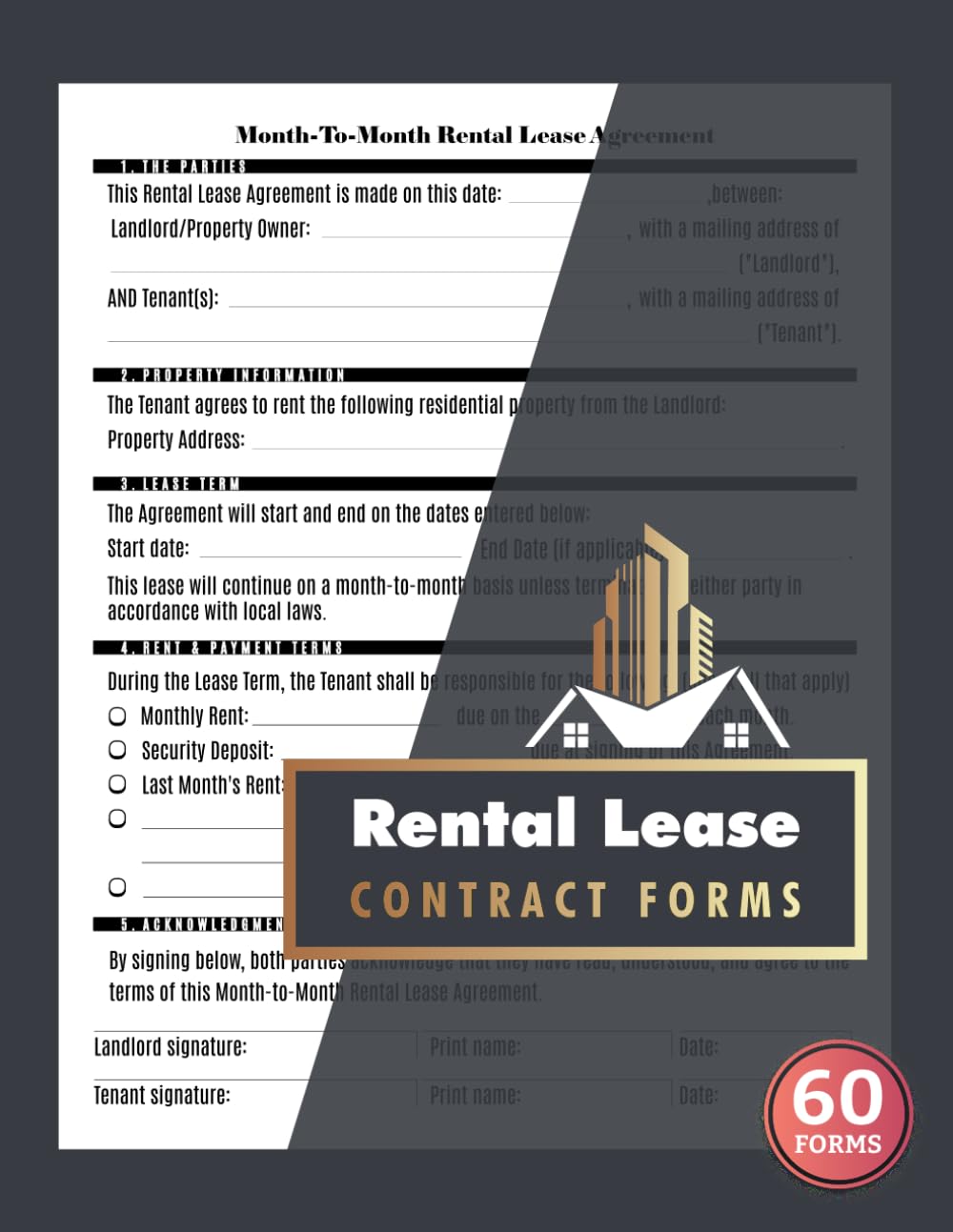 capítulo por capítulo baixar Rental Lease Contract Forms: 60 Month-to-Month Residential Property Agreement Forms for Tenants and Landlords | 120 Single-Sided Pages