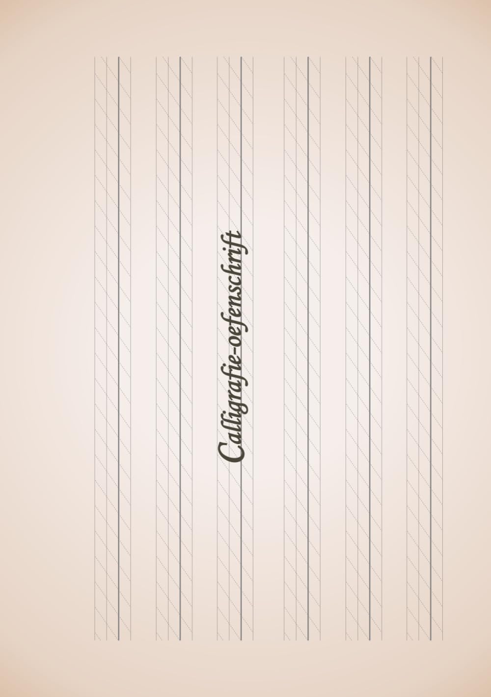 ler totalmente Calligrafie-oefenschrift compact formaat [A5-formaat] Bovenkant ingebonden, enkelzijdig bedrukt, 120 vellen; doordrukvrij; pagina's zijn uitneembaar voor gebruik. (Dutch Edition)