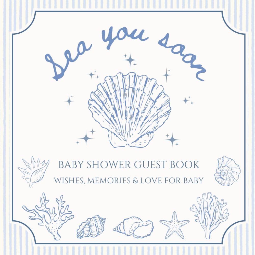 Sea You Soon: Baby Shower Guest Book: Sign-In Keepsake with Wishes for Baby, Advice for Parents & Gift Log | Blue Ocean Theme baixar o livro de graça
