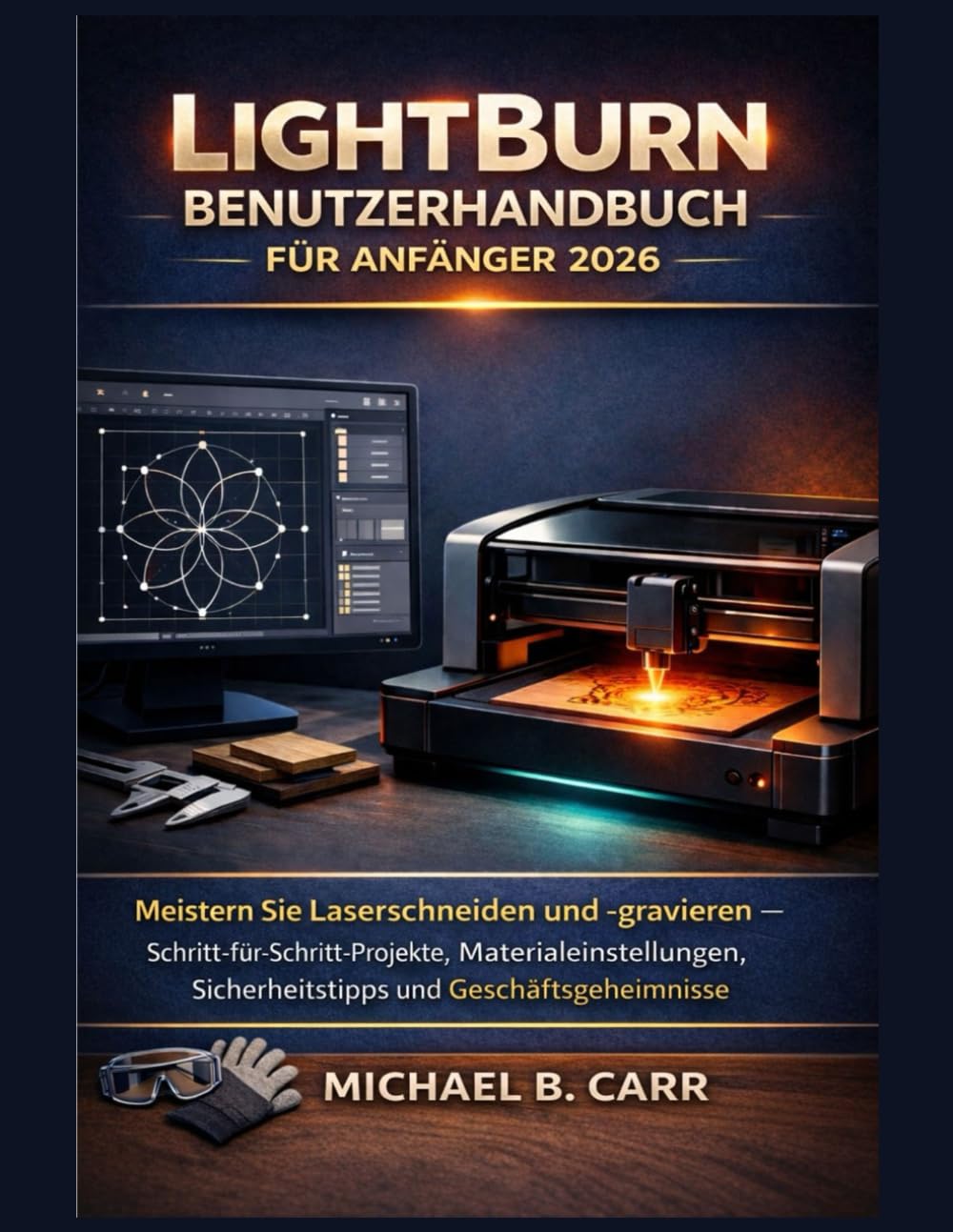 ler totalmente LightBurn Benutzerhandbuch für Anfänger 2026: Meistern Sie Laserschneiden und -gravieren - Schritt-für-Schritt-Projekte, Materialeinstellungen, Sicherheitstipps und Geschäftsgeheimnisse