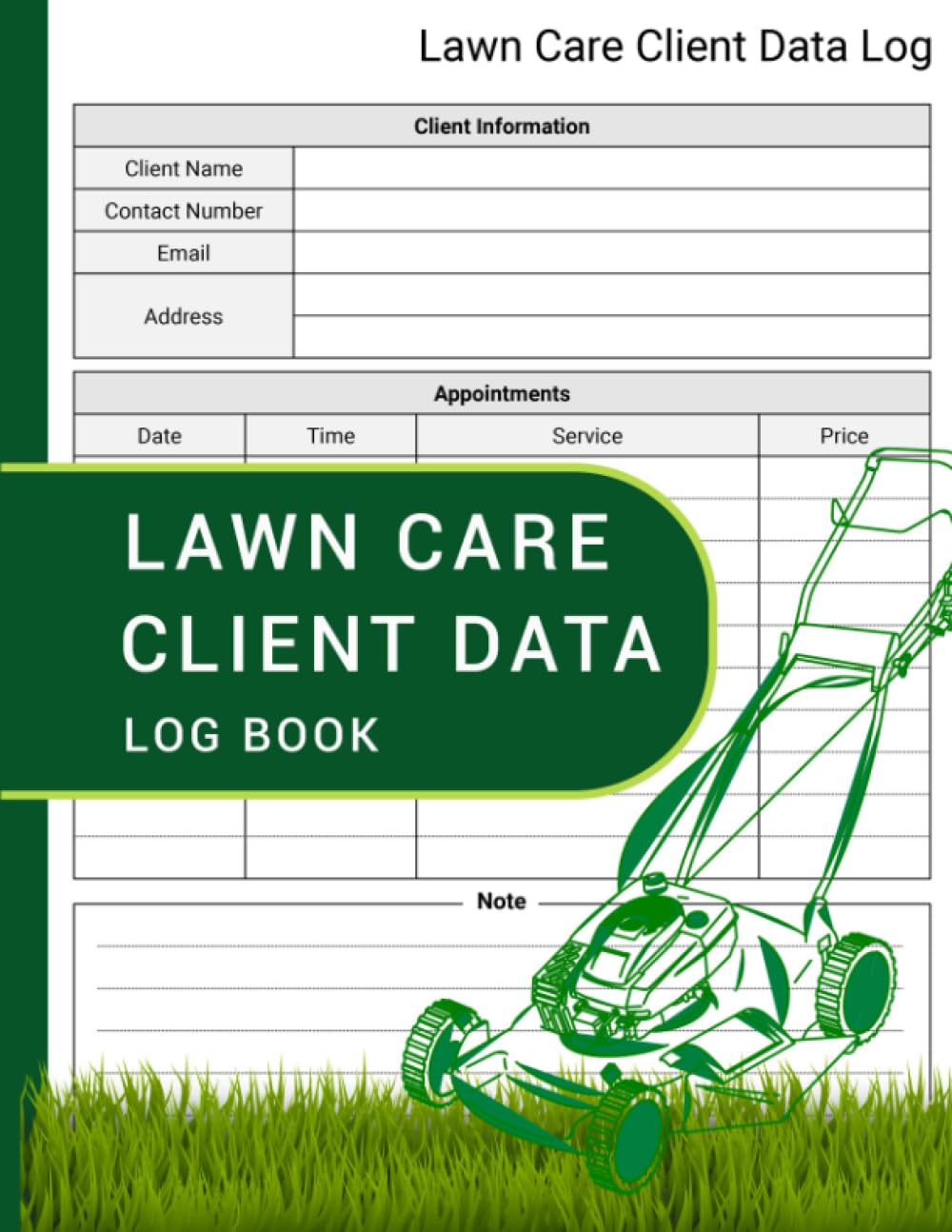 Lawn Care Client Data Log Book: Manage and Service for Your Lawn Care Business baixar livro de graça