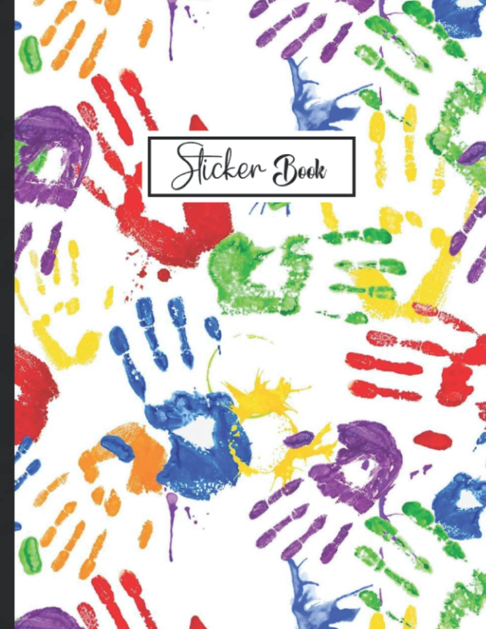 ler totalmente Sticker Book: Blank Sticker Collection Book for Girls with Hand Print.