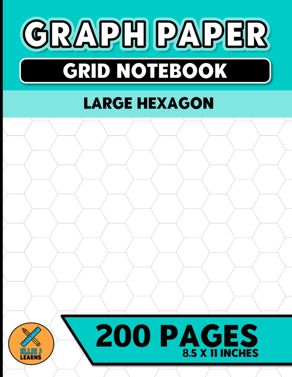 ler totalmente Graph Paper Grid Notebook: For Students | Large Hexagon | 200 Pages | Large - 8.5 x 11 Inches