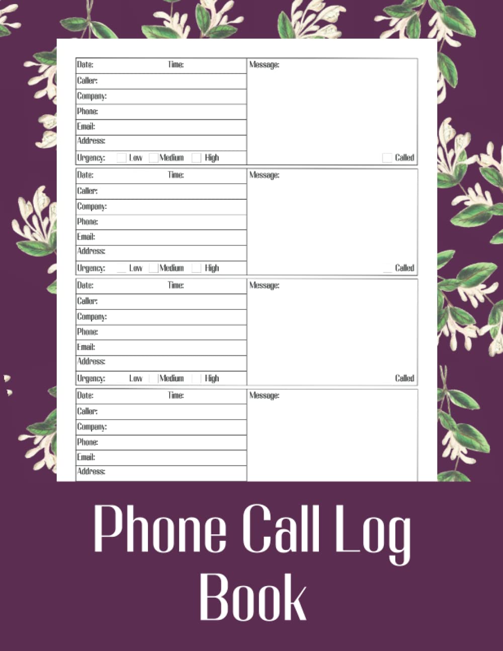 capítulo por capítulo baixar Phone Call Log Book: telephone message,Voice Mail tracker journal for Business or Personal Use