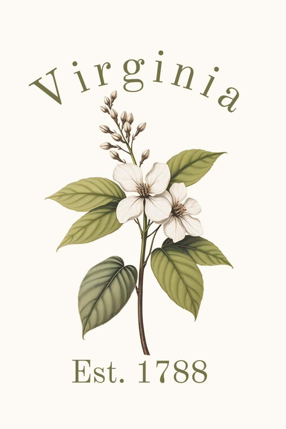 ler totalmente Virginia State Flower, American Dogwood (Cornus florida) Journal, Notebook, Gift for Nature Lovers, Teens, Young Adults, Girls, Women: 120 white lined pages, 6"x9"